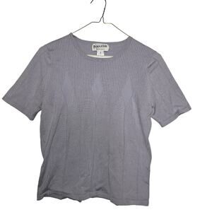 lavender purple button-front cardigan Pendleton women's sweater set silk S vtg